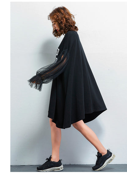 Casual Letter Design Summer Plus Sizes Short Dresses