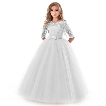 Cute Lace Princess Girls Ball Gown Dresses