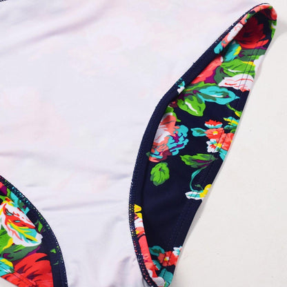 Plus Size Women One Piece Halter Swimsuit-STYLEGOING