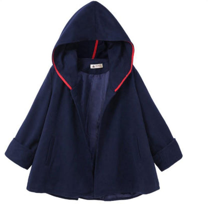 Women Casaul Long Sleeves Fall/winter Overcoat with Hat-STYLEGOING