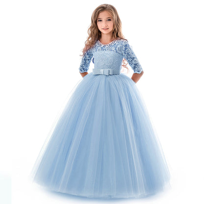 Cute Lace Princess Girls Ball Gown Dresses