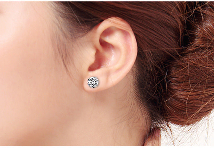 Fashion Sterling Sliver Zircon Studs