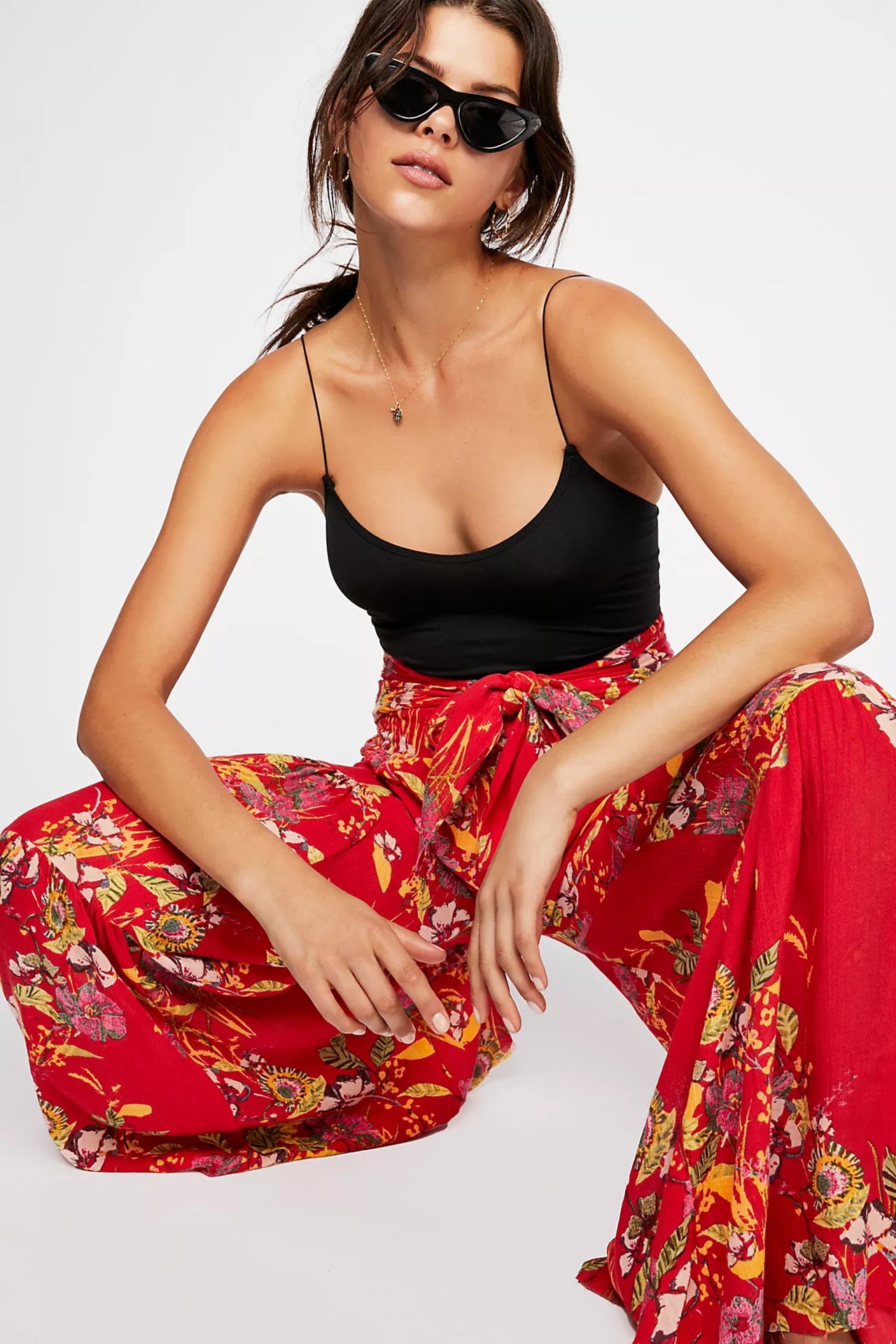Casual Dyed Trumpet Pants for Women