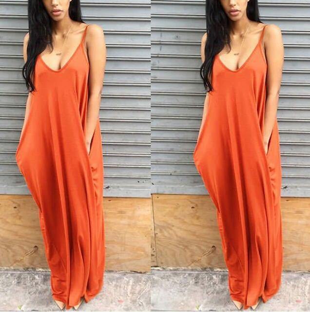Women Sexy V-neck Casual Jumpsuits-STYLEGOING