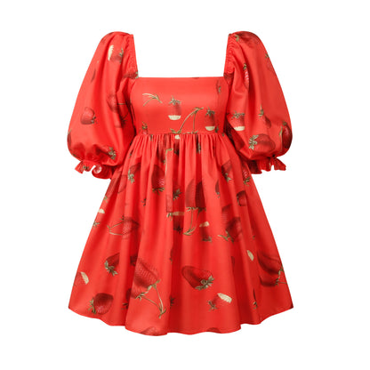 Summer Sexy Square Neckline Women Mini Dresses