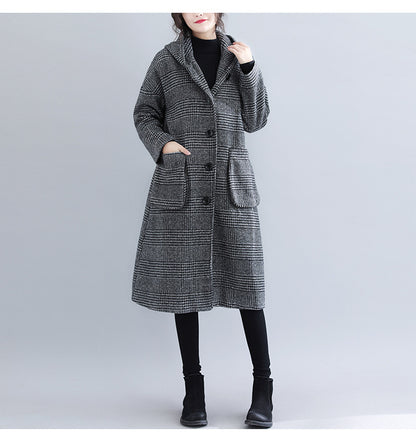 Casual Woolen Plus Sizes Women Overcoats