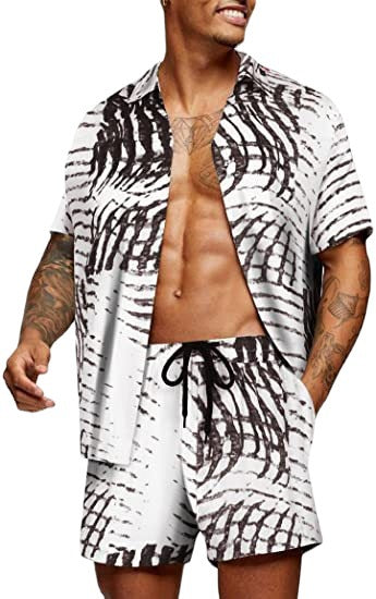Leisure Summer Men's Short Sleeves Shirts and Shorts
