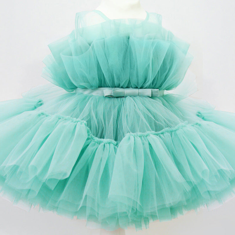 Cute Bow Sleeveless Princess Party Dresses