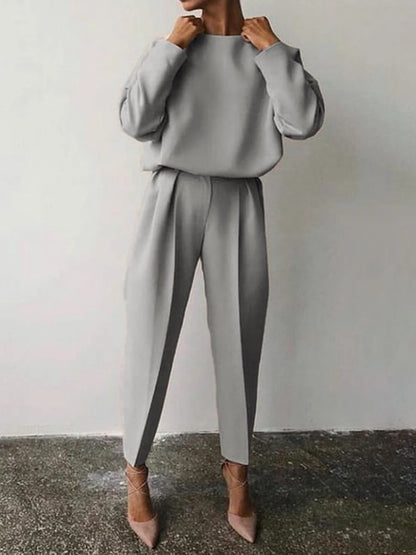 Casual Long Sleeves Shirts and Pants Sets