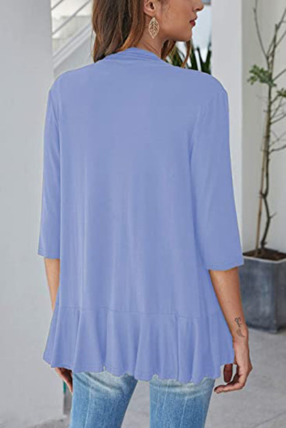 Casual 3/4 Sleeves Cardigan Tops for Women