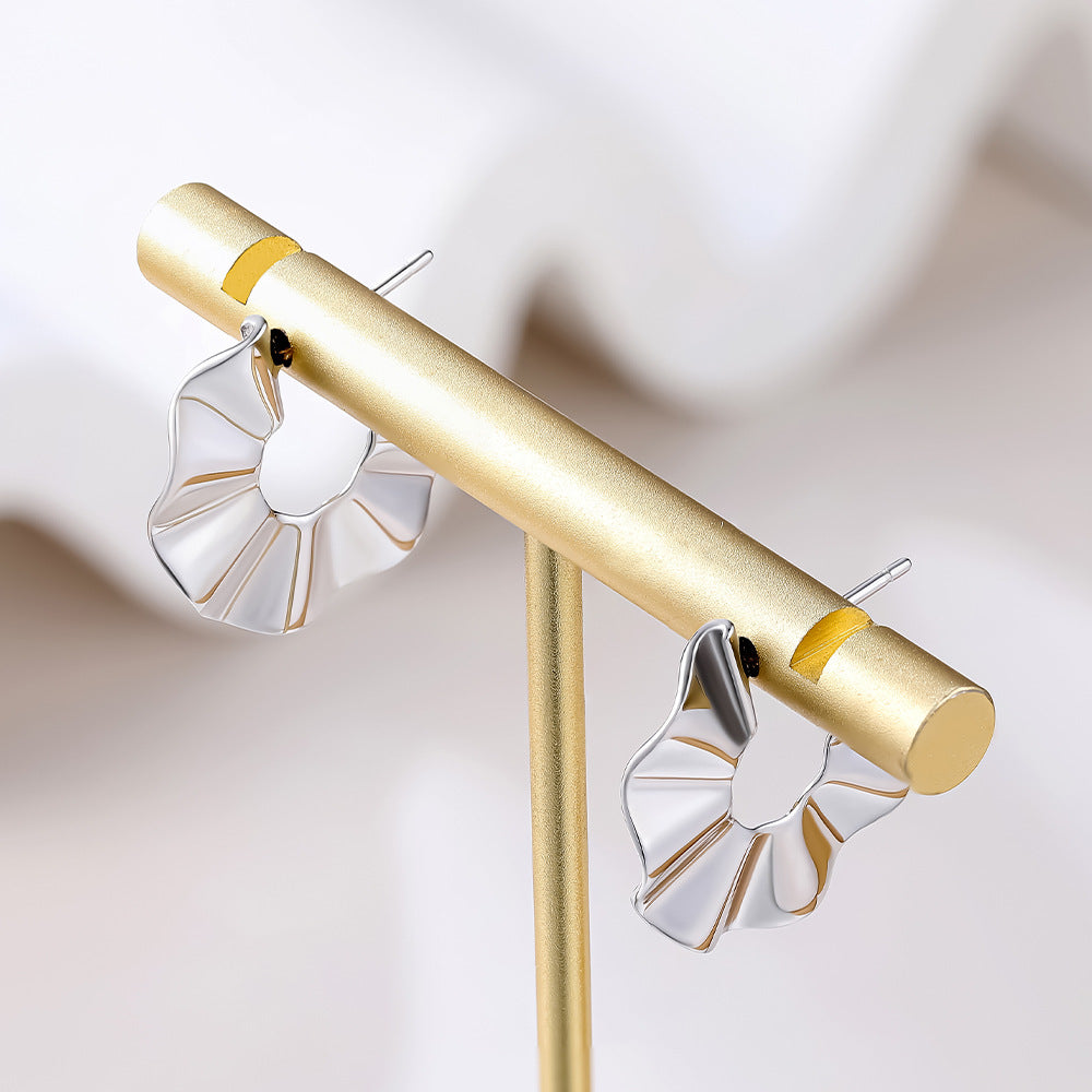 Fashion C Shape Sterling Silver Earrings for Women