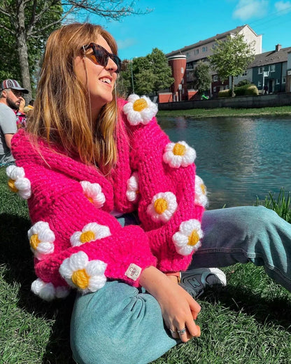 Lovely Handmade 3D Design High Waist Short Sweaters