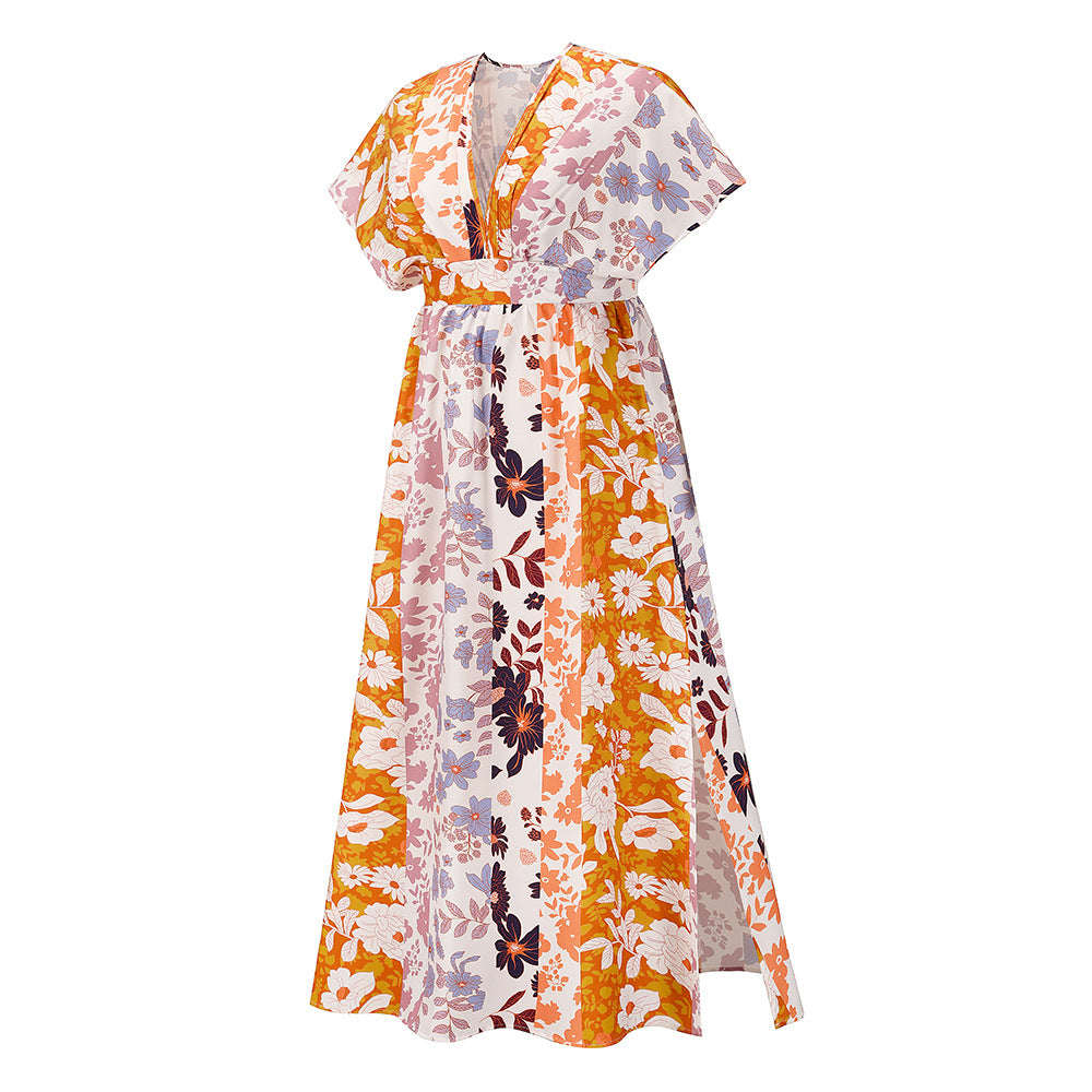 Summer Casual Bat Sleeves Beach Long Dresses