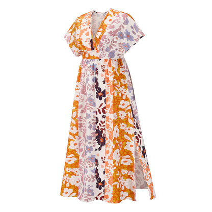 Summer Casual Bat Sleeves Beach Long Dresses