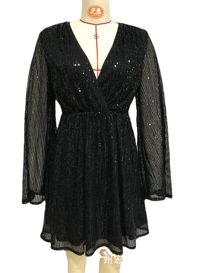 Sexy Sequined Party Little Black Dresses