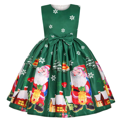 Merry Christmas Butterfly Kids Party Dresses