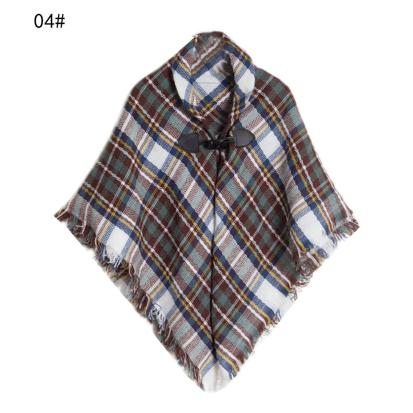 Winter Plaid Cloak Capes for Kids