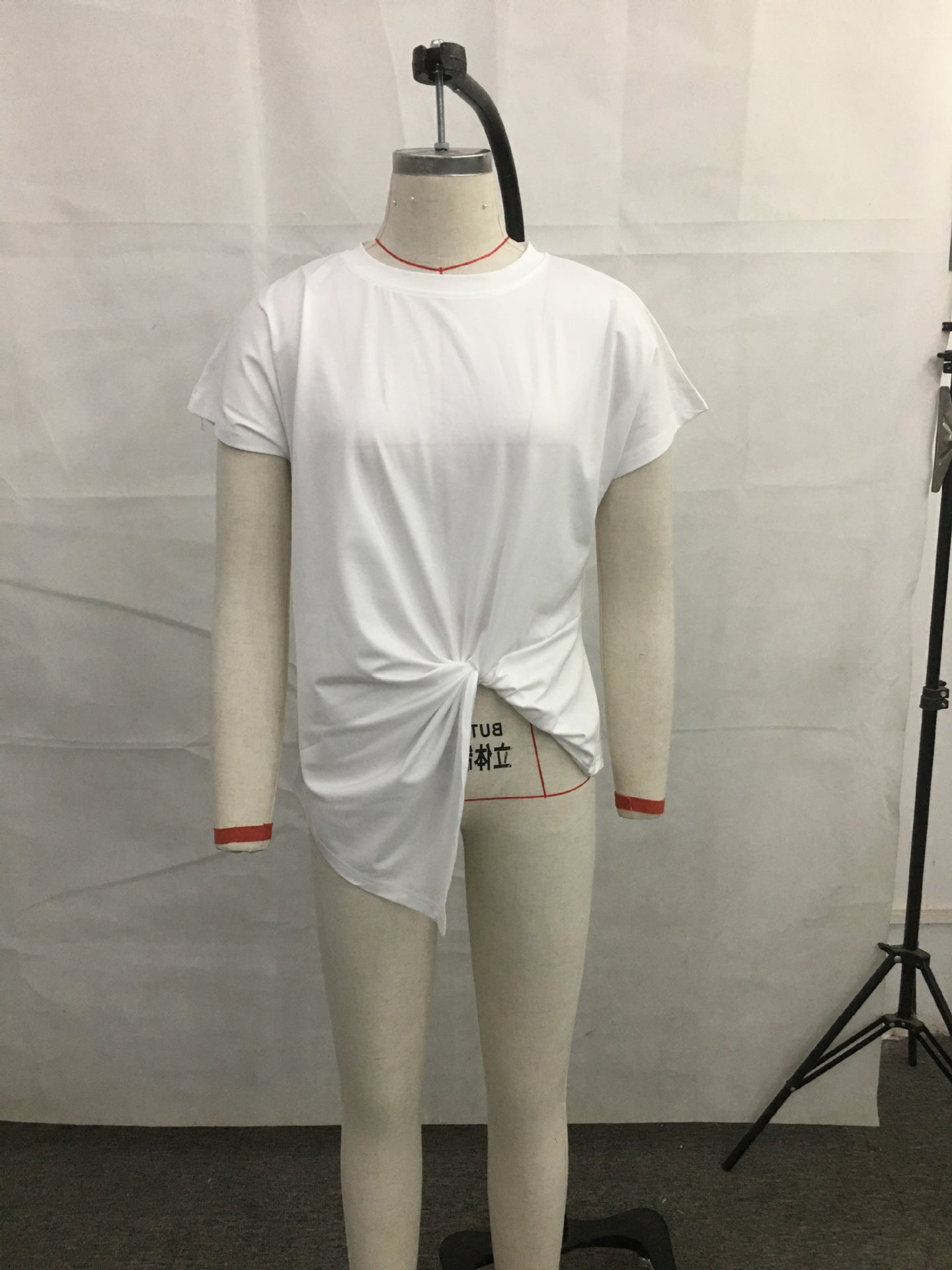 Simple Designed Irregular Women Summer T Shirts
