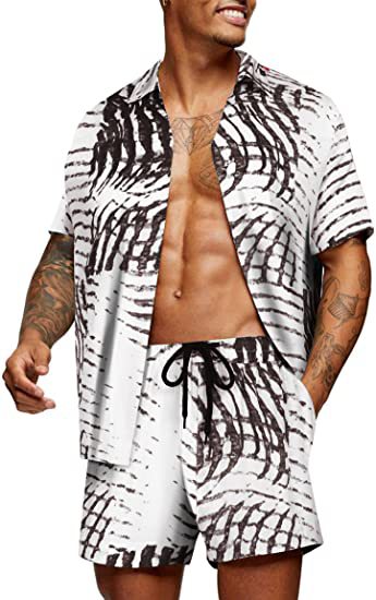 Leisure Summer Men's Short Sleeves Shirts and Shorts