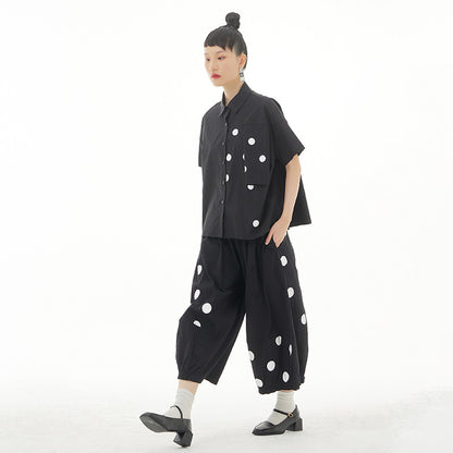 Designed Summer Plus Sizes Wide Legs Pants