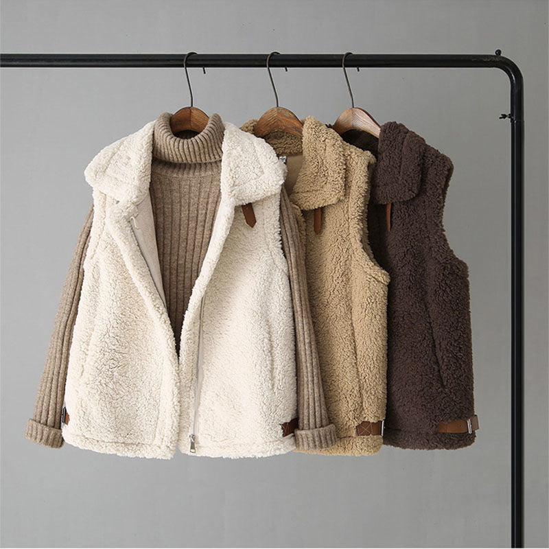 Women Faux Fur Warm Vest for Winter