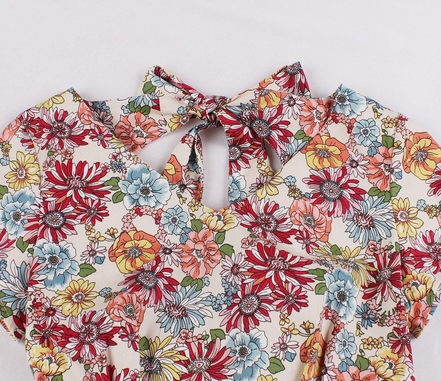 Summer Butterfly Print Short Dresses-STYLEGOING