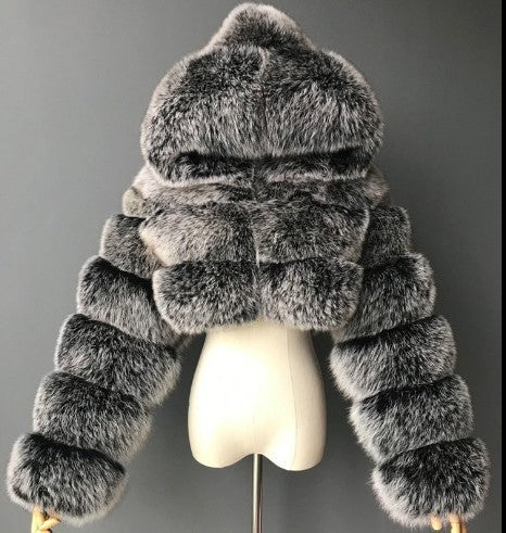 Fashion Artificial Faux Fur Short Overcoats for Women