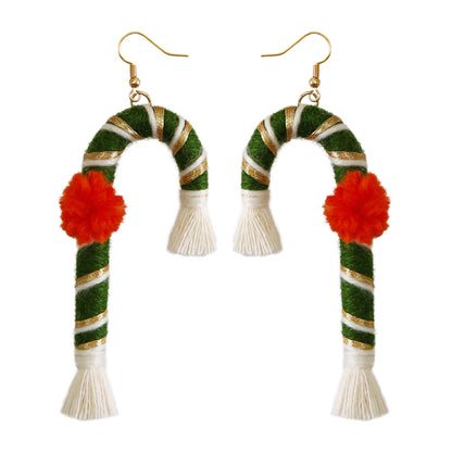 Christmas Design Boho Woven Tassel Earrings