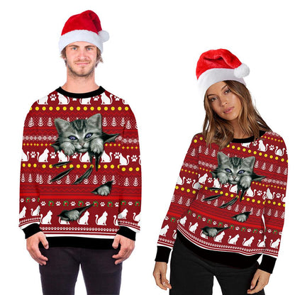 Christmas Cat His-and-hers Hoodies Sweaters