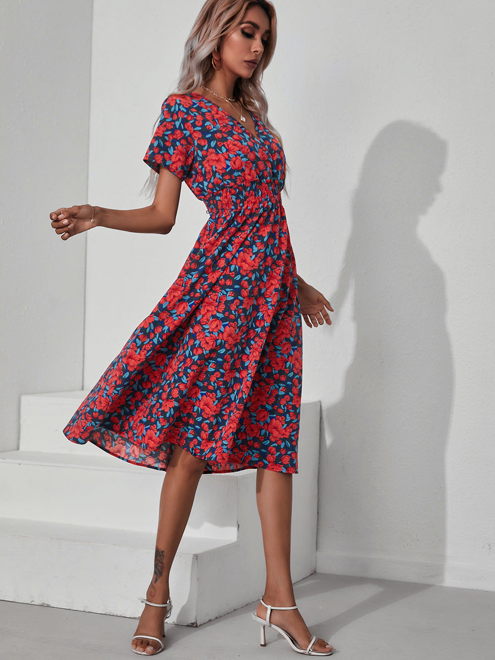 Summer Daily Short Sleeves Sun Dresses