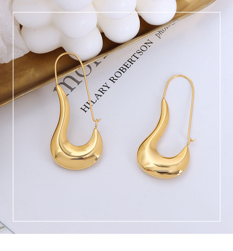 Fashion Women Titanium Steel Geometry Earrings for Women