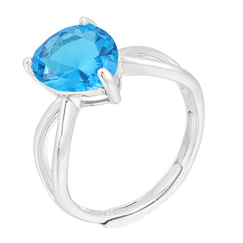 Fashion Sterling Silver Colorful Zircon Rings