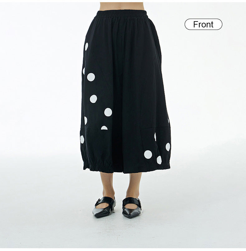 Designed Summer Plus Sizes Wide Legs Pants
