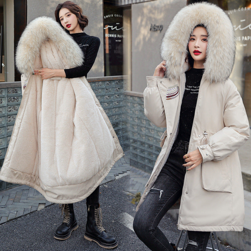 Warm Thick Velvet Plus Sizes Winter Outerwear for Women
