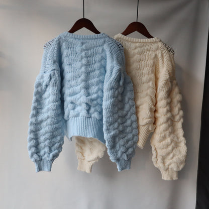 Warm Flowers Design Women Knitted Cardigans