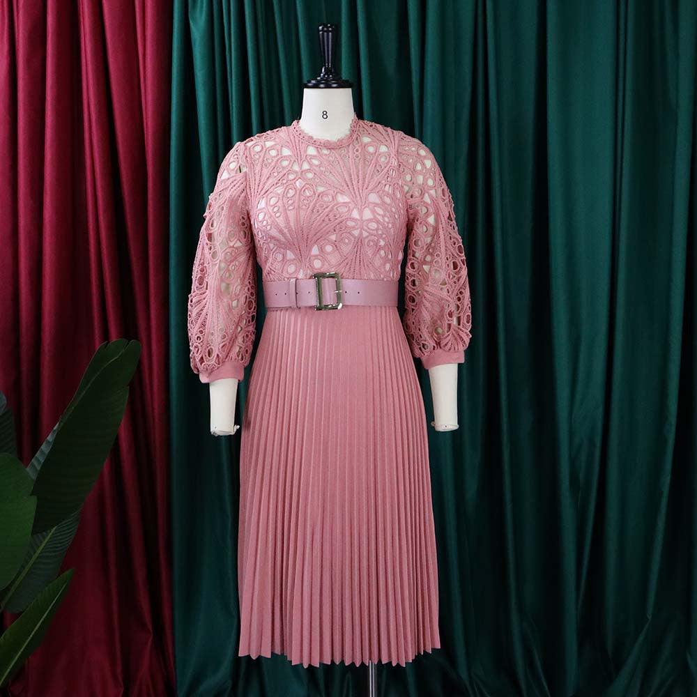 Elegant Hollow Out Plus Sizes Lace Party Dresses