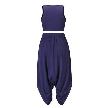 Casual Summer Sleeveless T Shirts&harem Pants