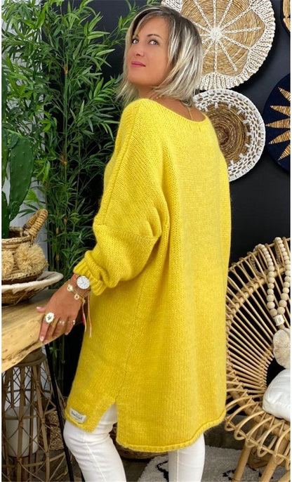 Casual Women Round Neck Knitting Loose Sweaters-STYLEGOING