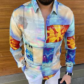 Casual Fall Long Sleeve Shirts for Men-STYLEGOING