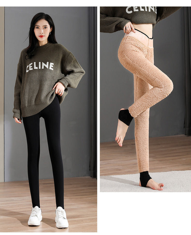 Winter Warm Velvet High Waist Pants Leggings