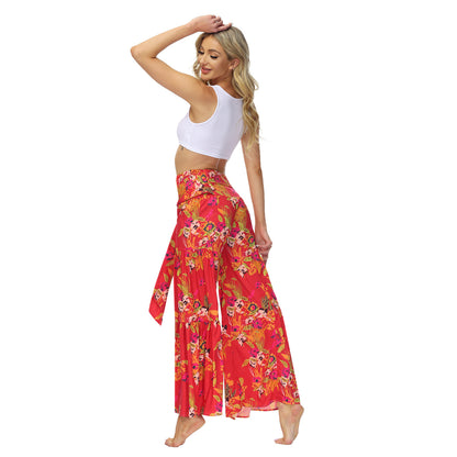 Casual Dyed Trumpet Pants for Women