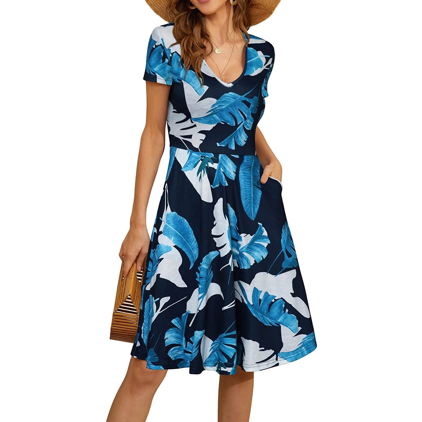 Casual Summer Sunflower Print Daily Women Sun Dresses