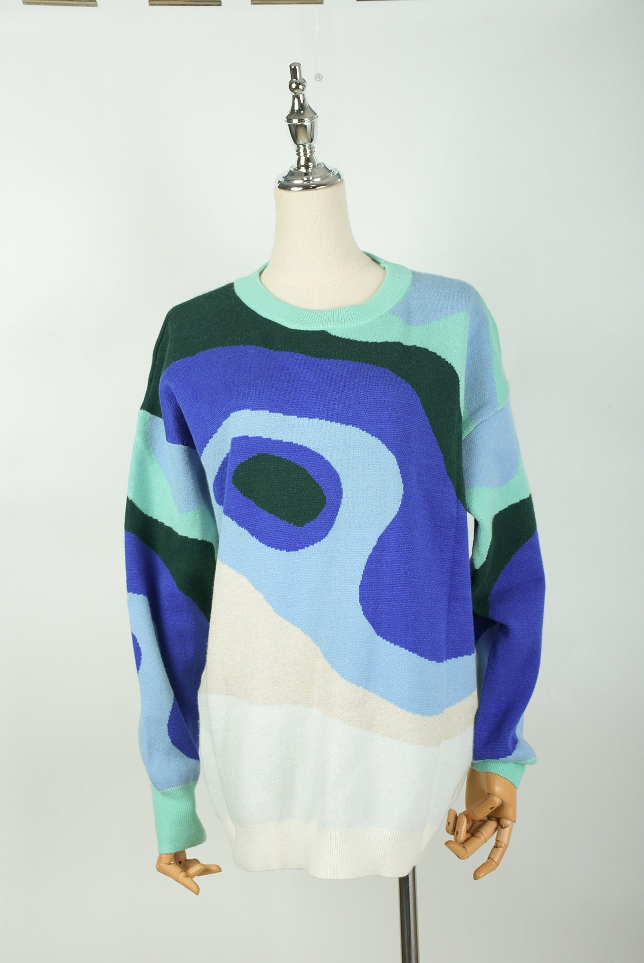 Women Round Neck Knitting Pullover Sweaters