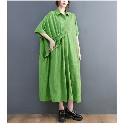 Summer Ruffled Plus Sizes Midi Shirts Dresses
