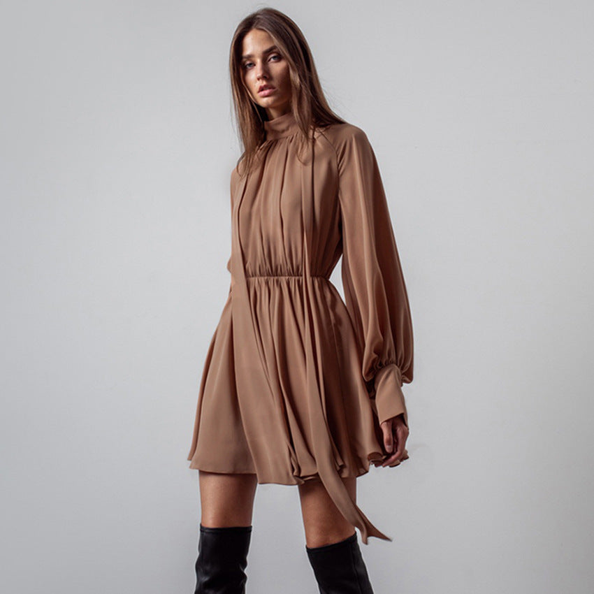 Elegant Bowknot Chiffon A Line Mini Dresses