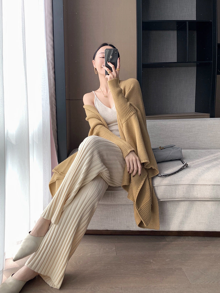 Fashion High Waist Knitting Winter Pants