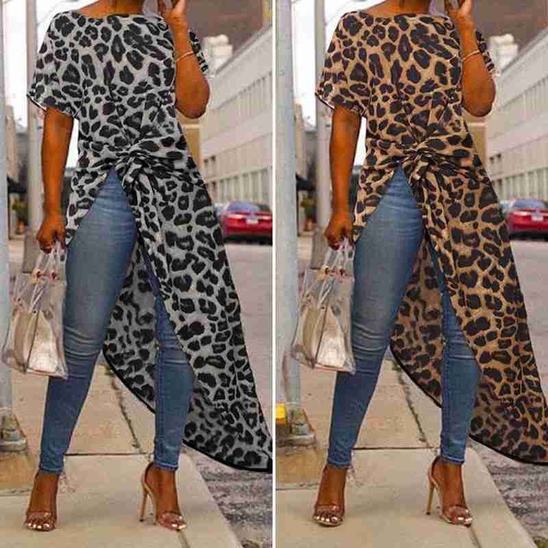 Sexy Summer Short Sleeves Tunic Blouses-STYLEGOING