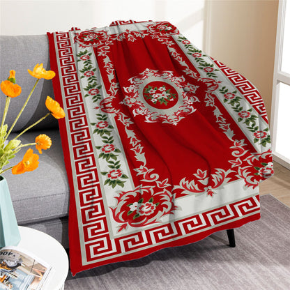 Vintage Boho Fleece Throw Blankets