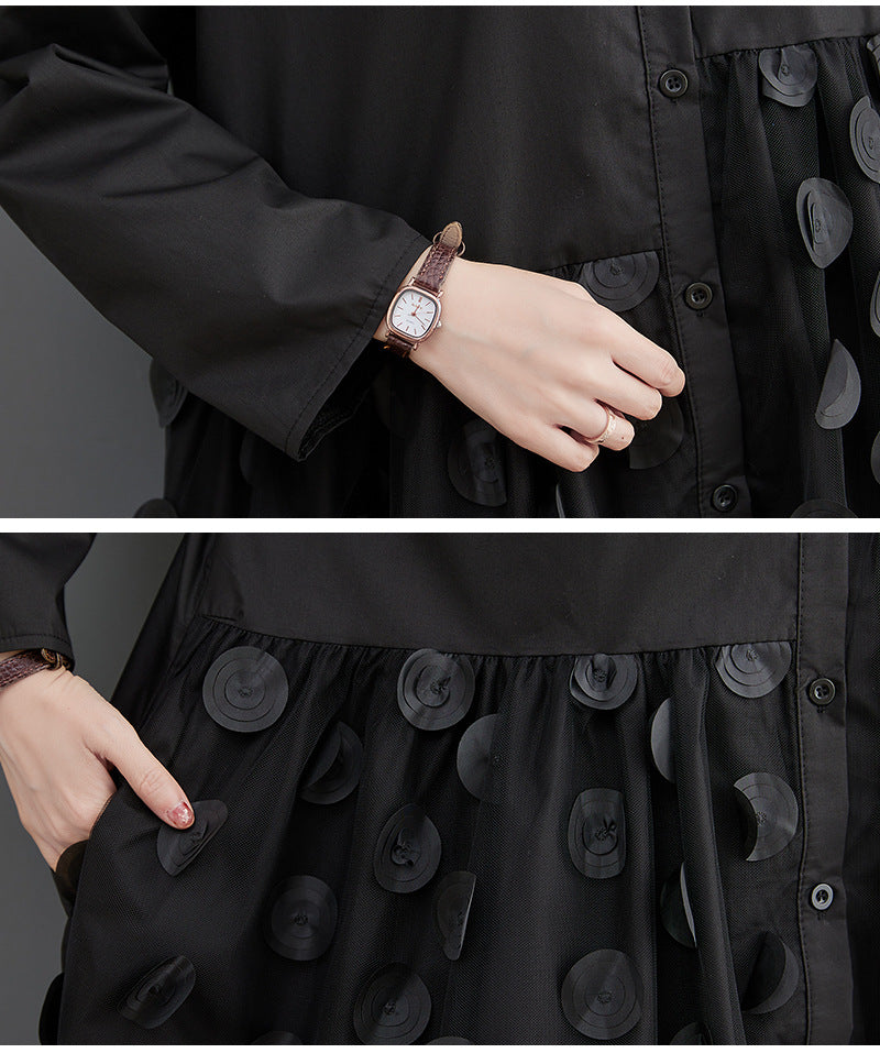 Black Plus Sizes Long Shirt Dresses
