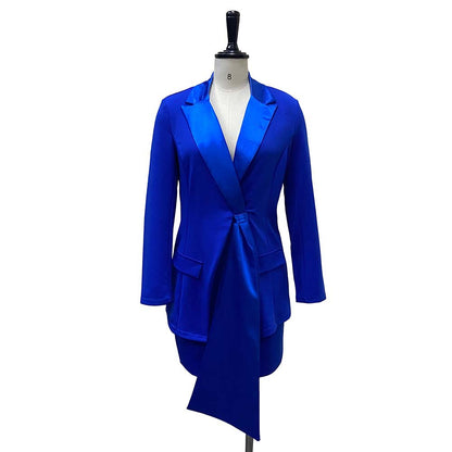 Elegant Women Two Pieces Blazer and Skirts for Women
